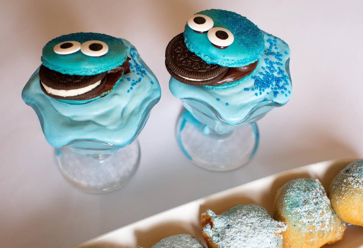 Sales of the blue Oreo zeppoles at Lavo benefit autism charities. (Tao Group)