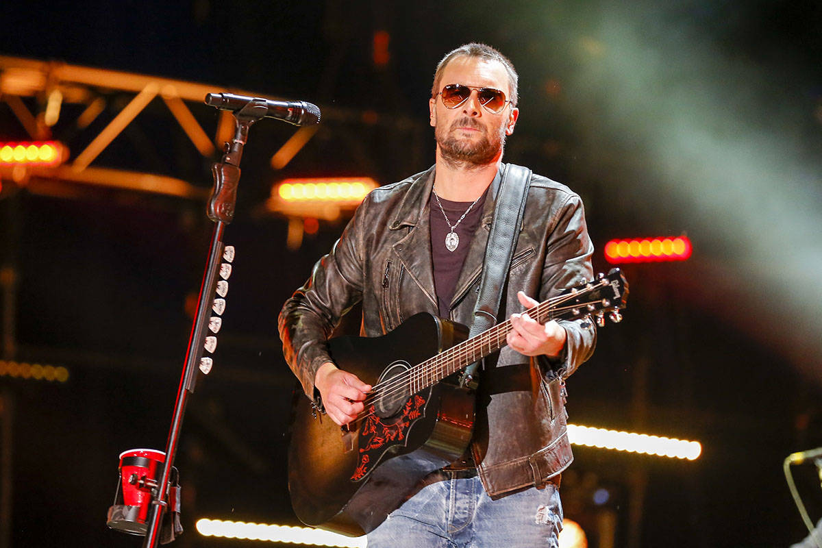 Eric Church performs at the CMA Music Festival at Nissan Stadium in Nashville, Tennessee, in 20 ...
