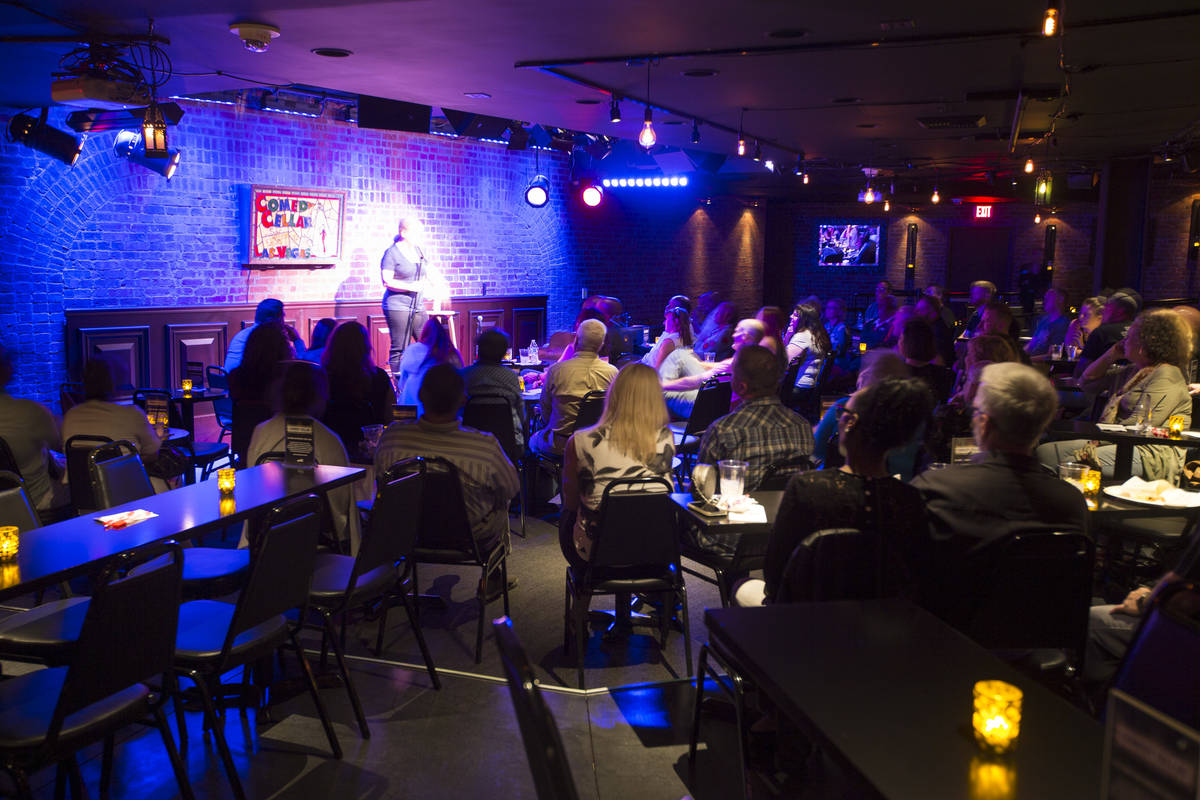 Comedian Traci Skene performs at the Comedy Cellar inside the Rio hotel-casino in Las Vegas on ...