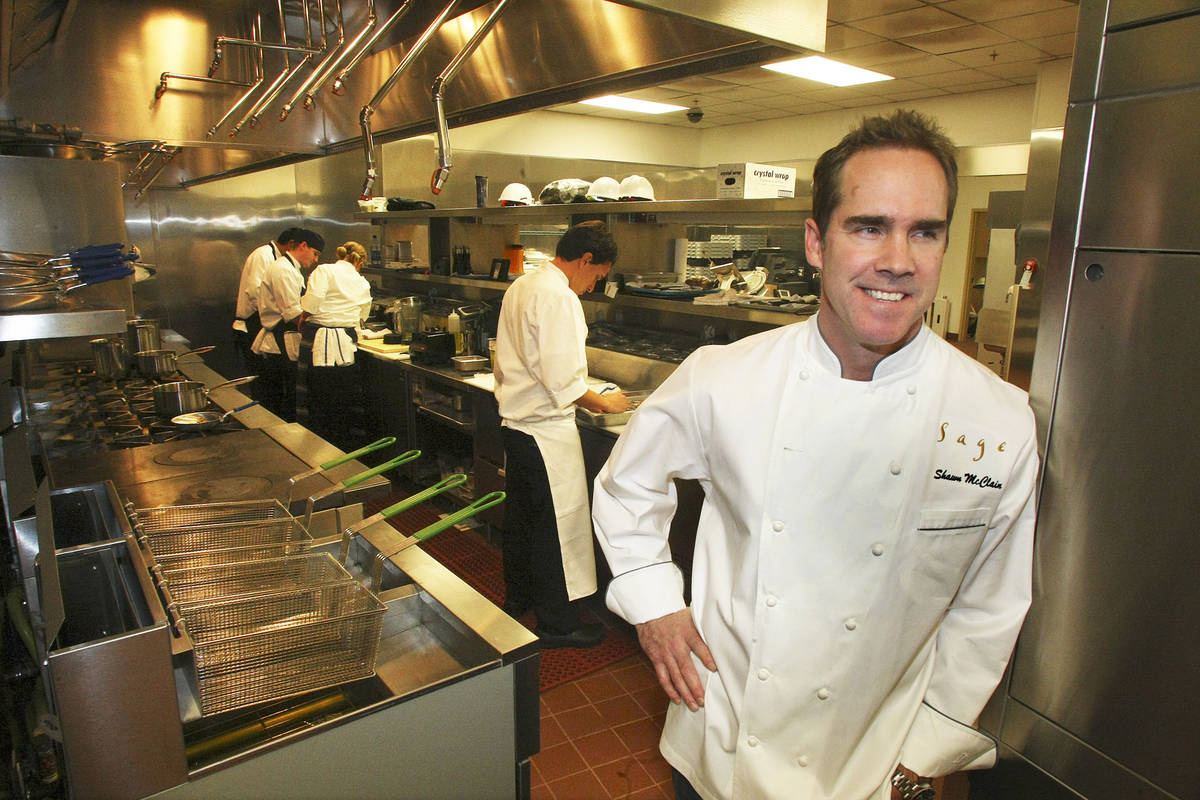 Shawn McClain stands in the kitchen of Sage at Aria hotel-casino at the CityCenter Dec. 7, 2009 ...