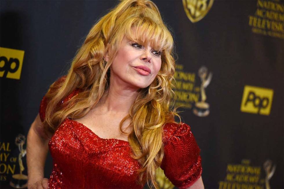 Charo poses in the pressroom at the 42nd annual Daytime Emmy Awards at Warner Bros. Studios on ...