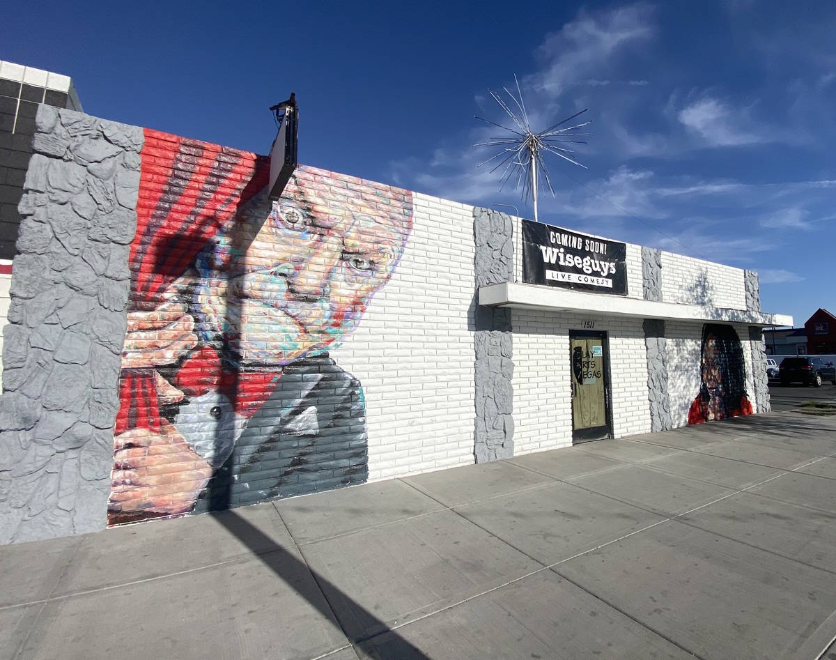 A look at the entrance of Wiseguys Comedy Club in the Arts District at 1511 South Main Street. ...