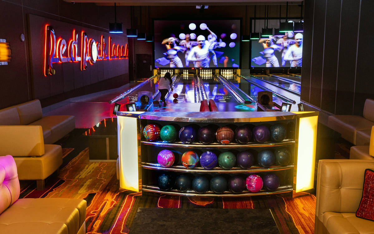 Red Rock Lanes has private VIP luxury suites that provide 4, 8 or 12 lanes of bowling, along wi ...