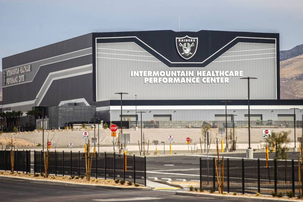The Raiders headquarters and practice facility on Thursday, April 1, 2021, in Henderson. (Benja ...
