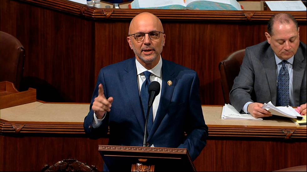 Rep. Ted Deutch, D-Fla., speaks as the House of Representatives debates the articles of impeach ...