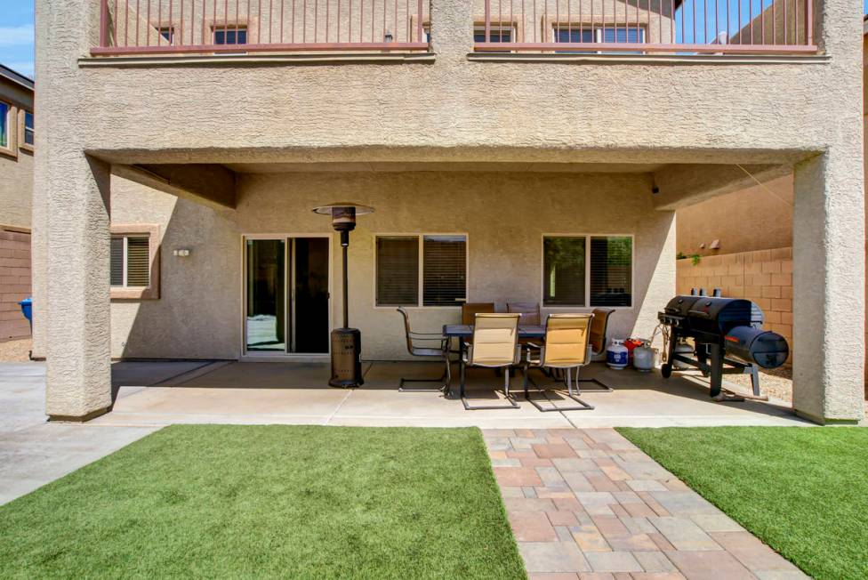 The covered patio at 837 Motherwell Ave. in Henderson (Casie and Derek Jolley)