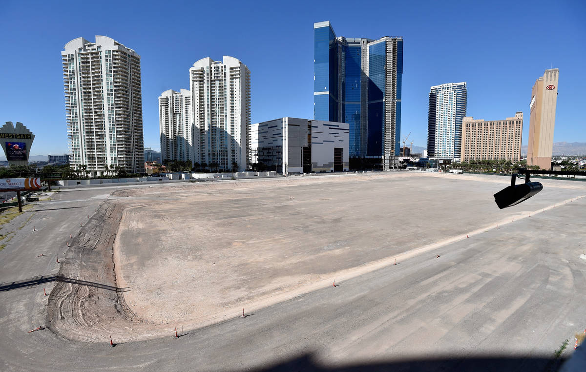 The construction site where former NBA player Jackie Robinson plans to build an arena, hotels a ...