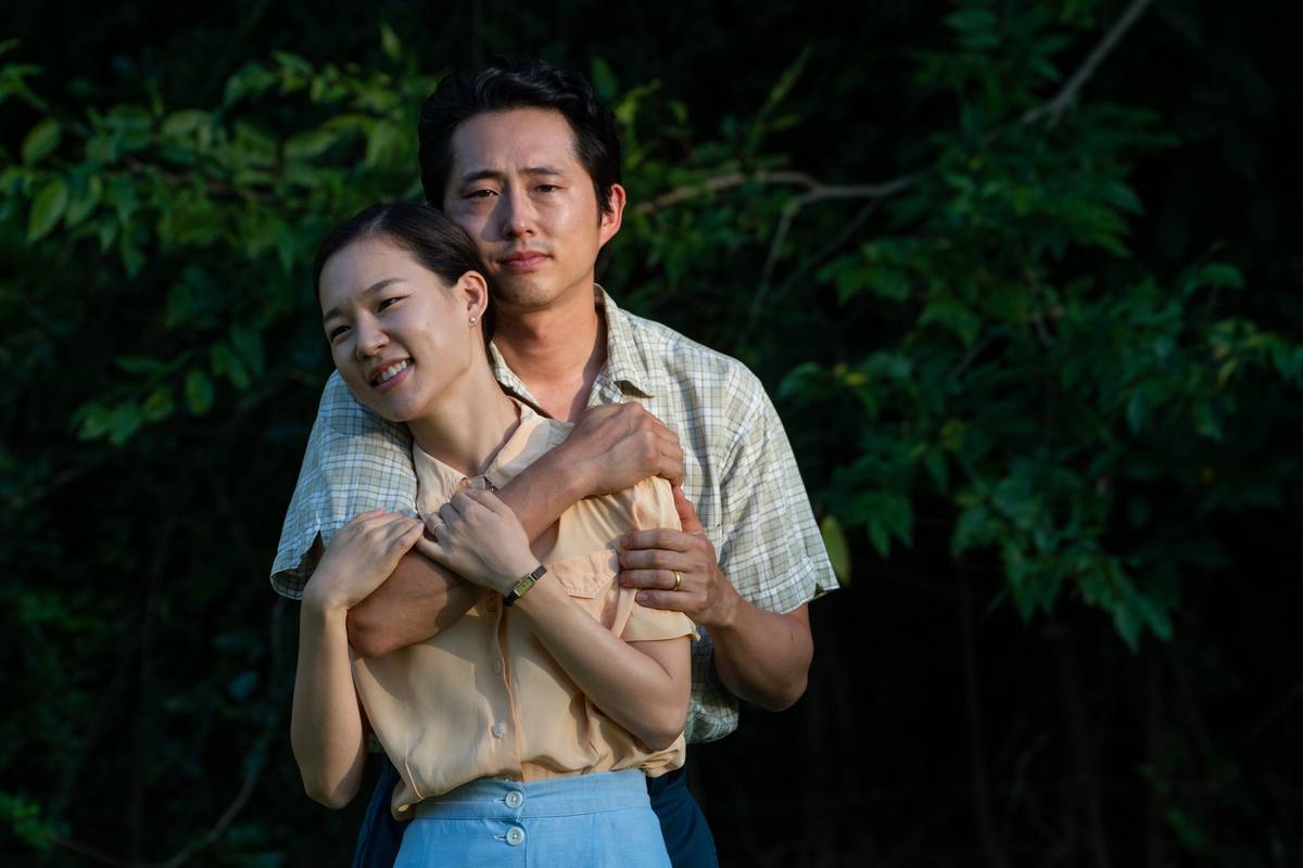 Acting nominee Steven Yeun stars with Yeri Han in the Korean-American family drama "Minari." (A24)