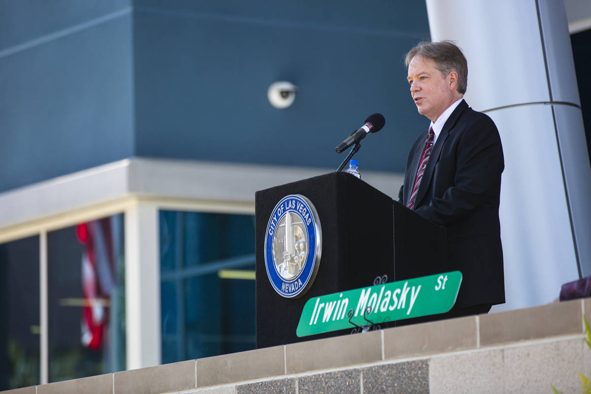 Chief Judge Bert Brown speaks during the opening ceremony for the $56 million Las Vegas municip ...