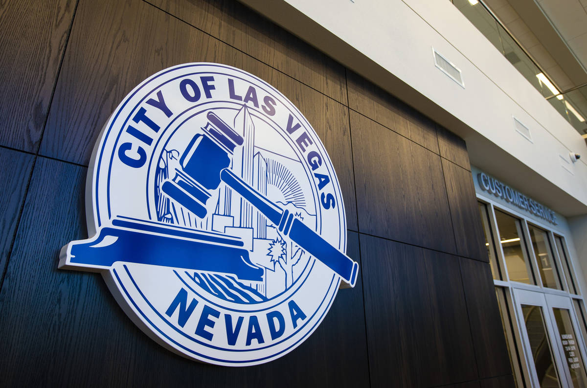 The lobby of the $56 million Las Vegas municipal courthouse in downtown on Thursday, April 22, ...