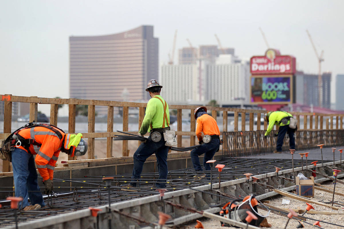 Work continues on Project Neon on Interstate 15 in Las Vegas. (K.M. Cannon Las Vegas Review-Jou ...