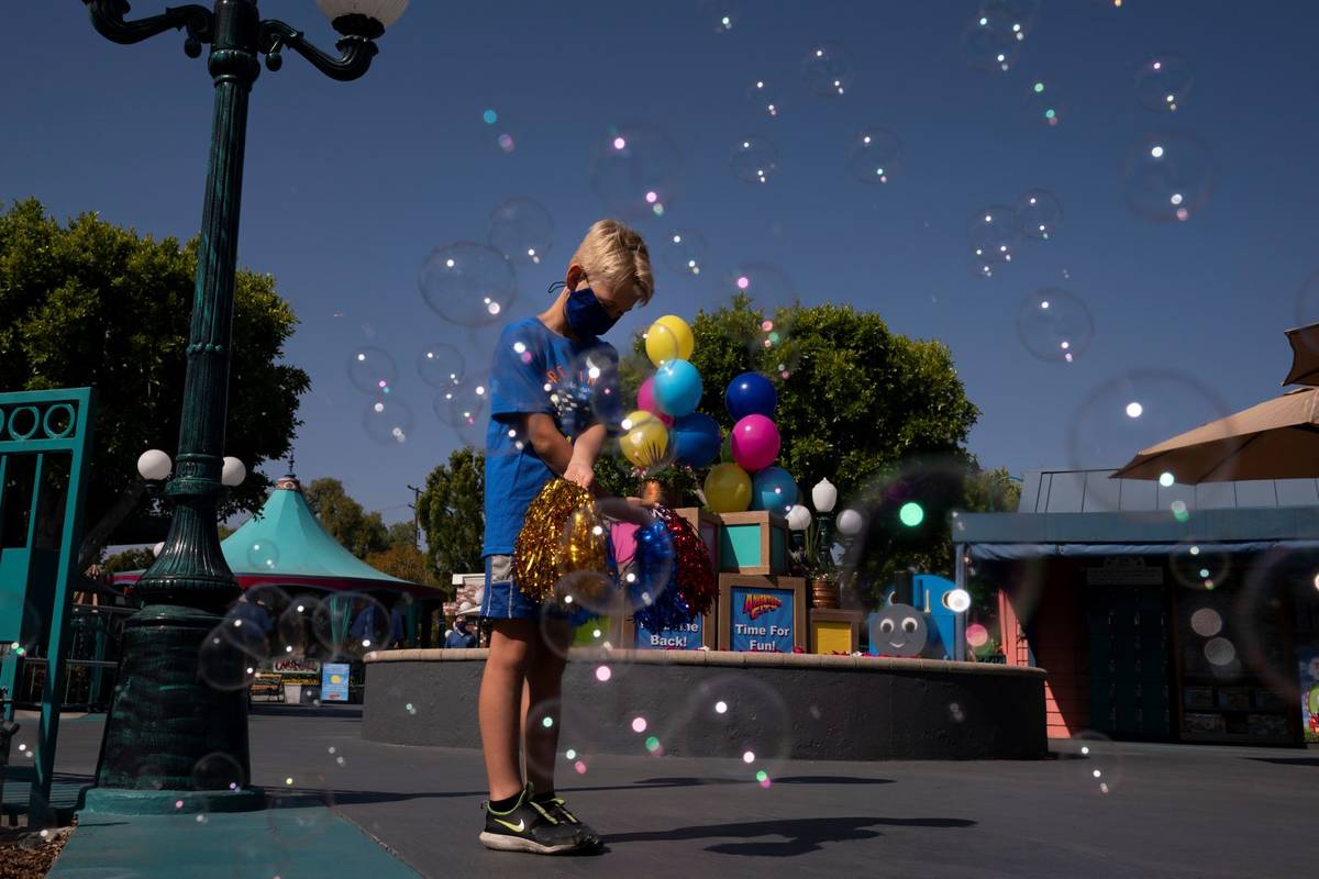 Luke Walker, 9, a grandnephew of Allan Ansdell Jr., owner and president of Adventure City amuse ...