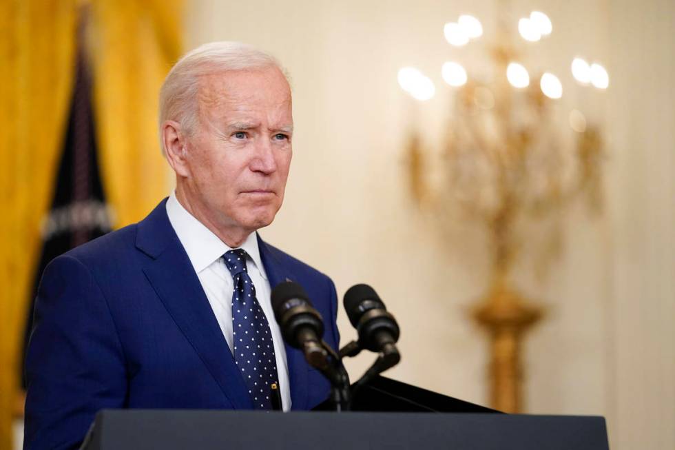 FILE - In this April 15, 2021, file photo President Joe Biden speaks about Russia in the East R ...