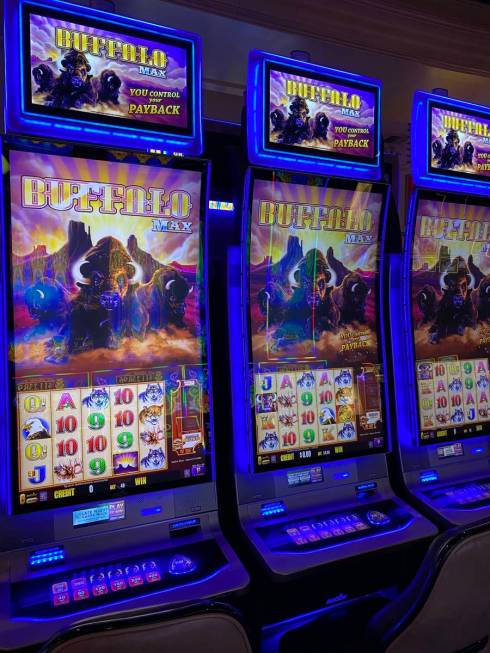 Buffalo branded slot machines at Rampart Casino in Summerlin. (Al Mancini Las Vegas Review-Journal)