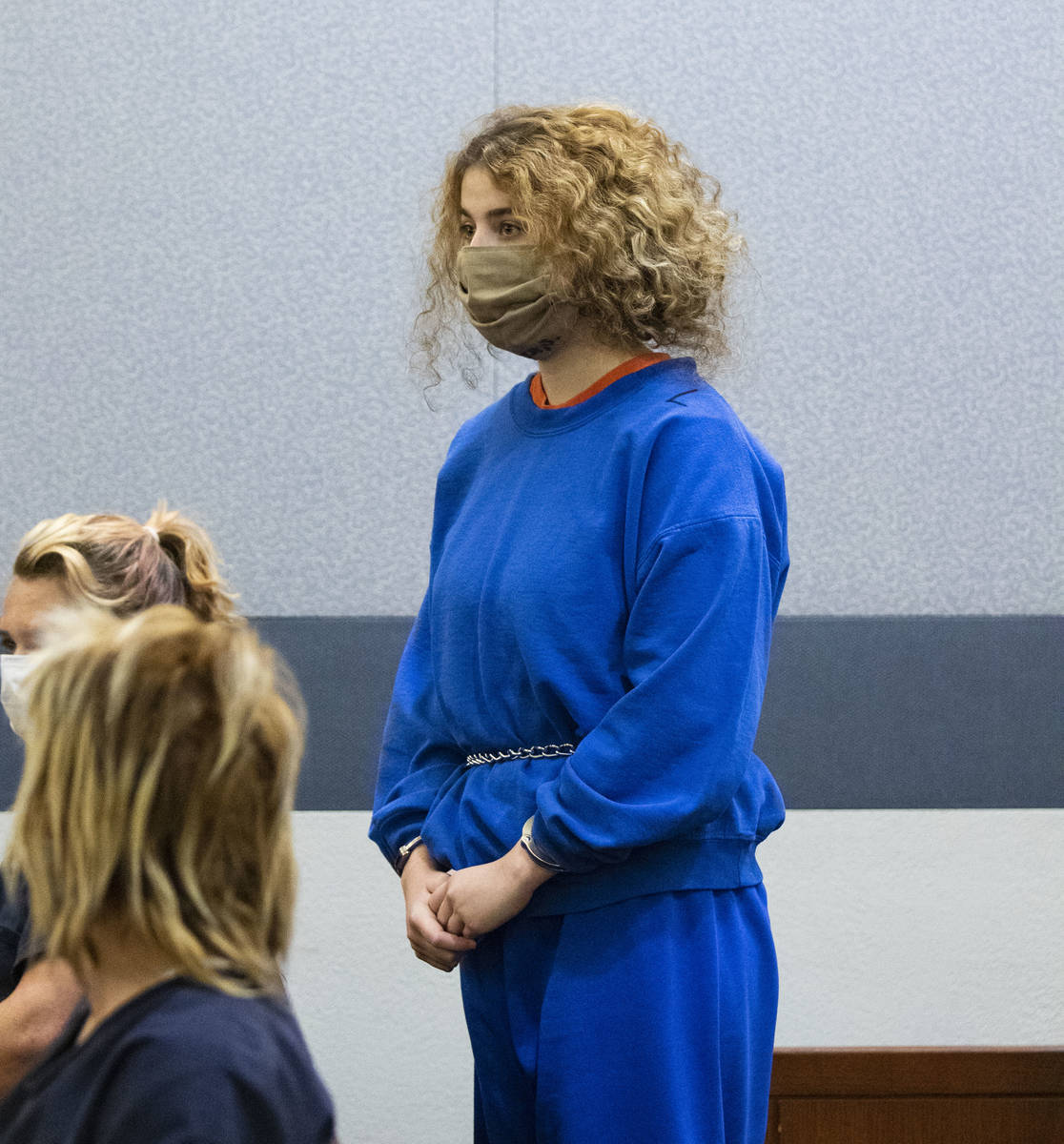 Sierra Halseth, charged in the killing of her father, Daniel Halseth, appears in court at the R ...