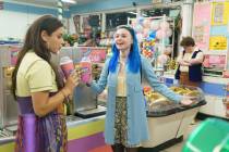 Odeya Rush, left, and Jessica Barden in a scene from MTV Entertainment Studios’ "Pink Skies A ...
