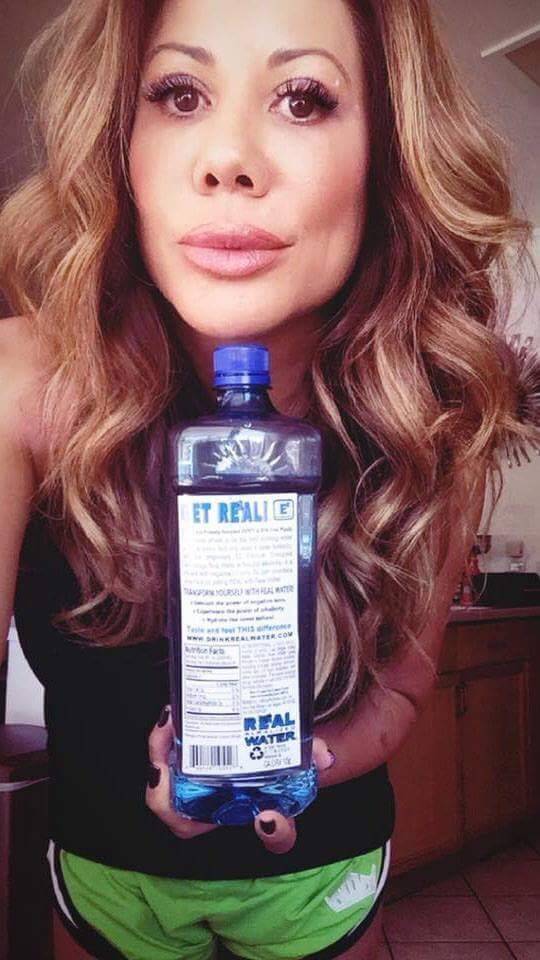 Mixed Martial Arts fighter and announcer Lisa King received free bottles of Real Water in excha ...
