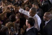 Former President Barack Obama. (Benjamin Hager/as Vegas Review-Journal