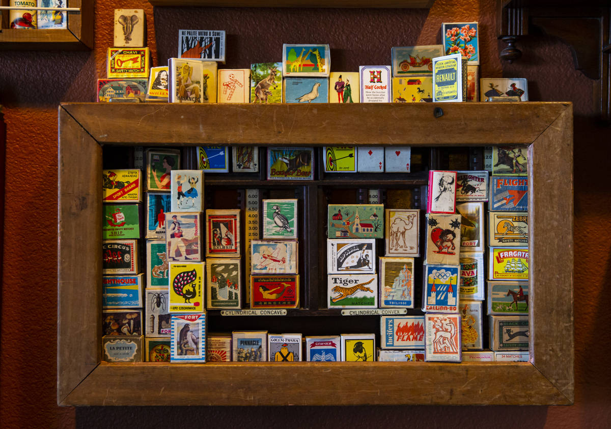 Collected matchboxes are displayed at the Office of Collecting & Design, a museum and studi ...