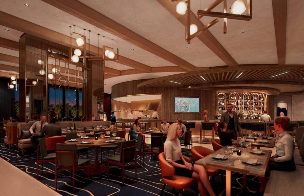 An artist's rendering of the bar area at Brezza. (Marnell Companies)