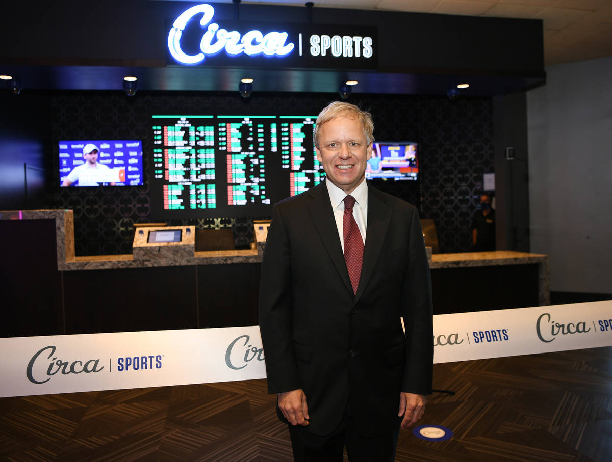 The Pass Casino Owner Joe DeSimone attends the grand opening of Derek Stevens' Circa Sports Spo ...