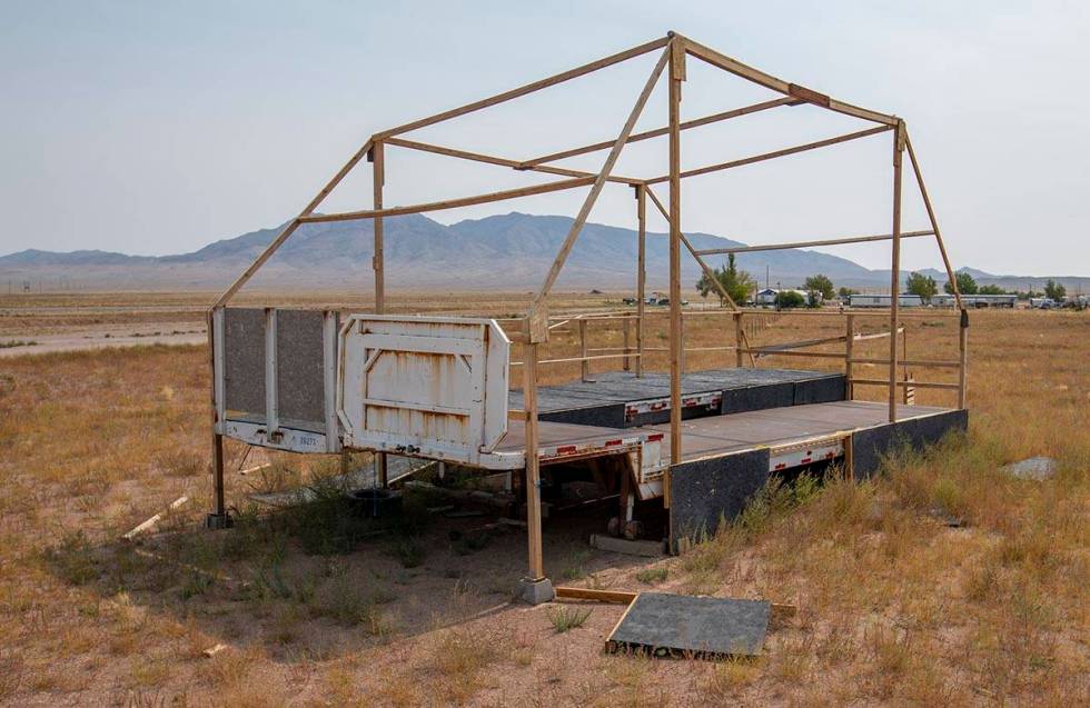 The main stage during Alienstock still stands but in a bit of disrepair near the Little A'Le'In ...