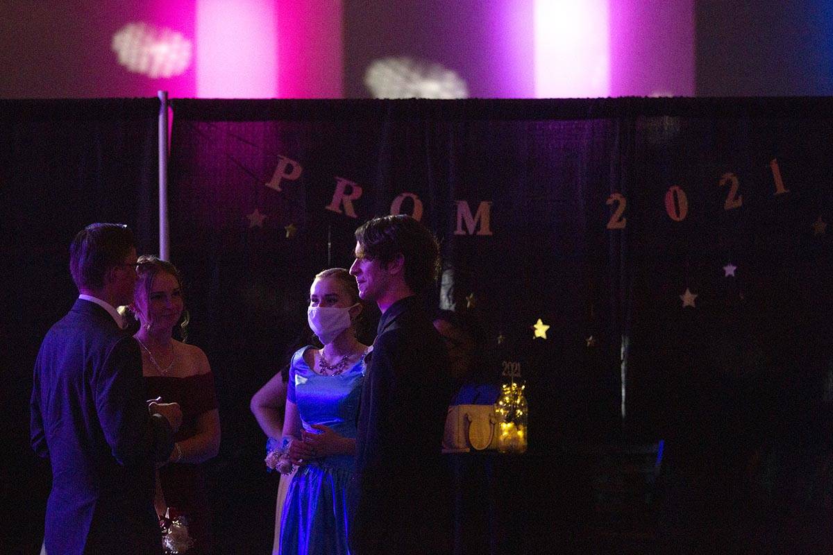 A prom for junior and senior students in the Clark County School District is held at Mosaic Chu ...