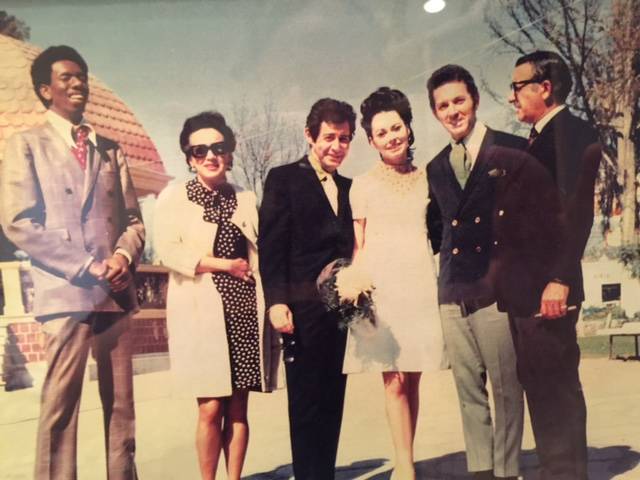 Musician Bobby Morris' 1968 wedding in Mexico City. From left: Judith Exner, Eddie Fisher, Dian ...