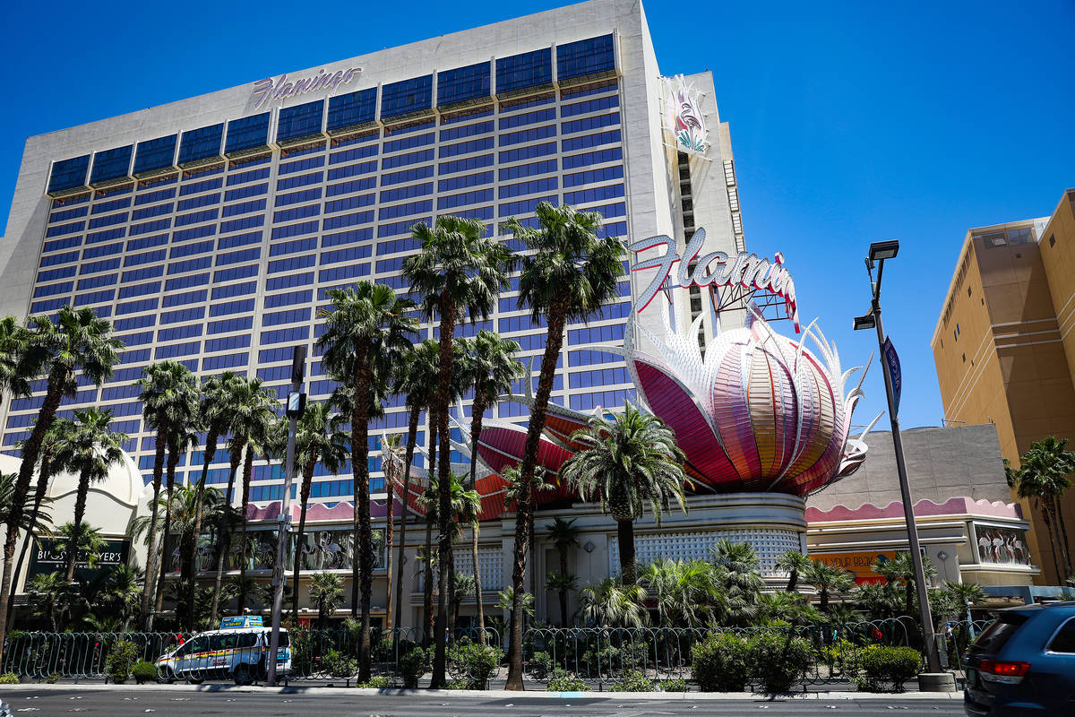 The Flamingo on the Strip in Las Vegas, Monday, May 3, 2021. (Rachel Aston/Las Vegas Review-Jou ...