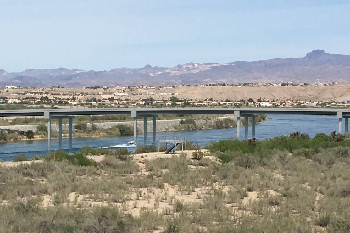 Artist's rendering of the planned bridge linking Laughlin and Bullhead City, Arizona.