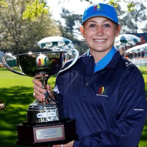 Ali Mulhall finished first in the girls 14-15 age division in the 2021 Drive, Chip and Putt Nat ...