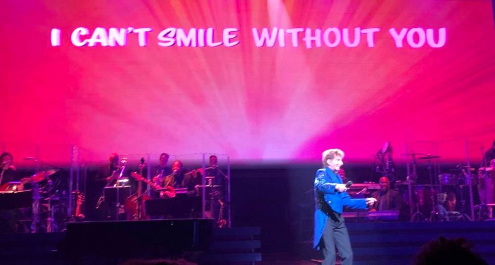 Barry Manilow performs Saturday, Aug. 17, 2019, at the Lunt-Fontanne Theatre on Broadway in New ...