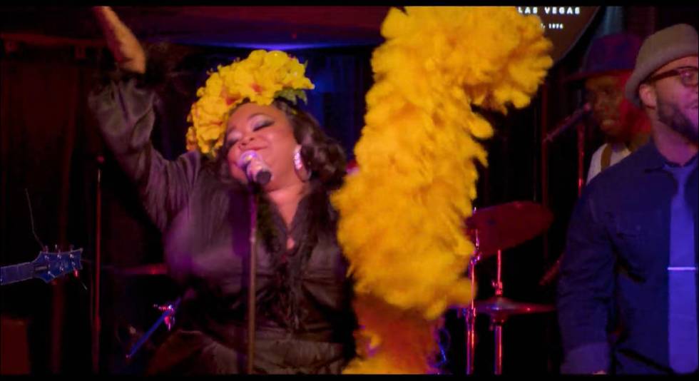 Las Vegas entertainer Skye Dee Miles is shown in a screen grab from a scene from in the Netflix ...
