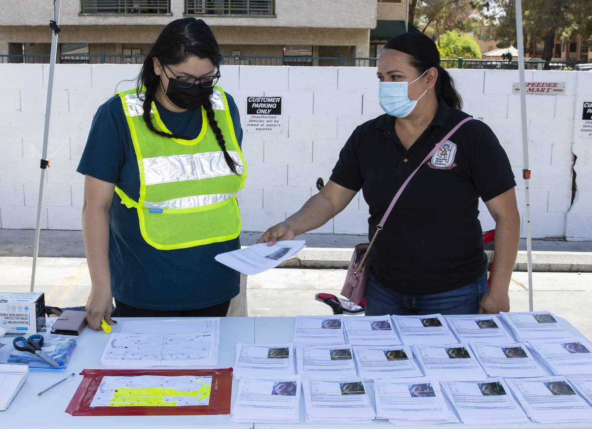 Heather Doto, left, program manager at Nevada Child Seekers, and Margarita Edwards, executive d ...