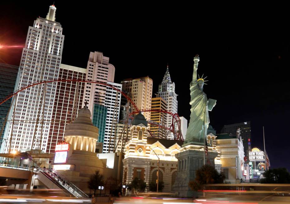 New York-New York is seen on the Las Vegas Strip, Friday, March 19, 2021. (Chitose Suzuki / Las ...