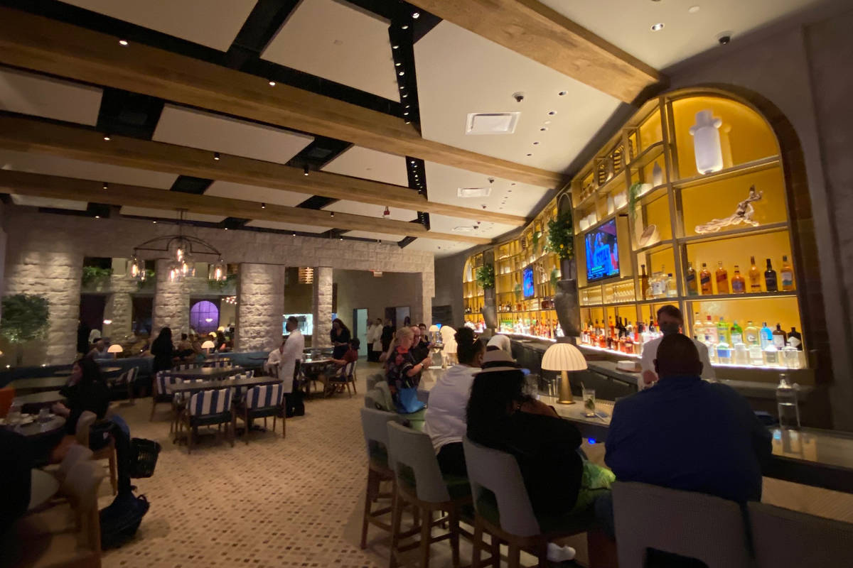 The view from the entrance of Bobby Flay's Amalfi in Caesars Palace. (Al Mancini/Las Vegas Revi ...