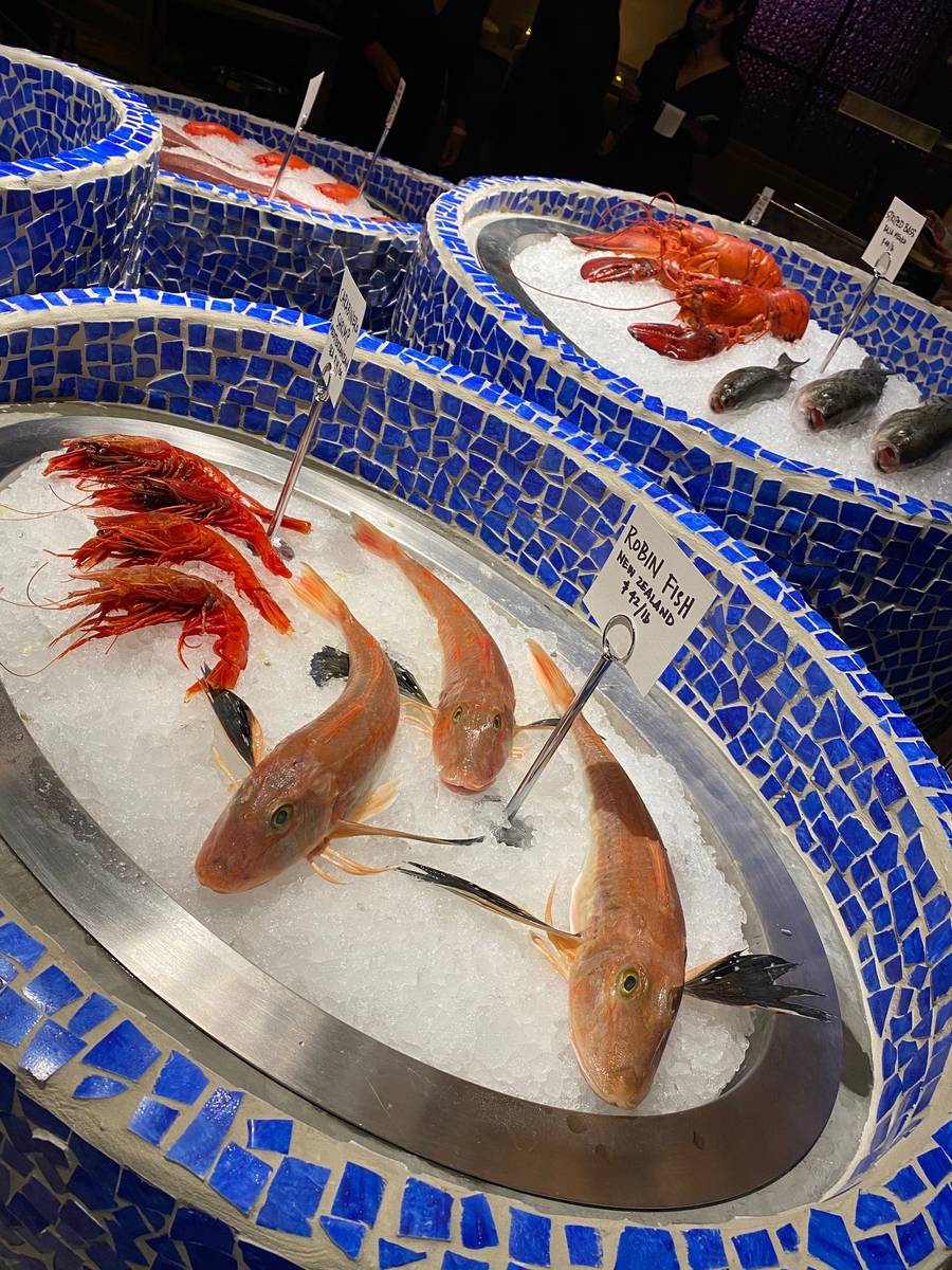 Whole fish on display at Bobby Flay's Amalfi in Caesars Palace. (Al Mancini/Las Vegas Review-Jo ...