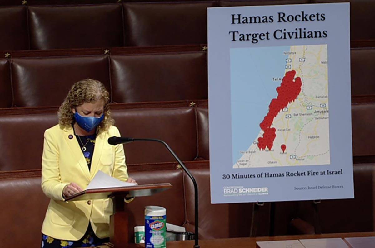 Rep. Debbie Wasserman Shultz speaks from the House Floor on May 13, 2021. (Screen capture/US Ho ...