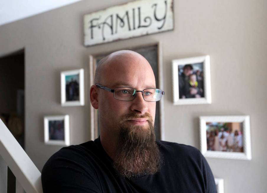 Ross Scheible at his home on Friday, May 21, 2021, in North Las Vegas. His daughter, Aleah Sche ...