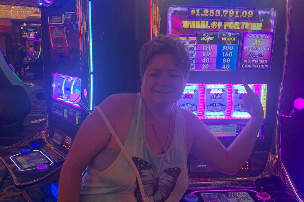 Jennifer Hall of Chubbuck, Idaho hit for $1,253,701 on a Wheel of Fortune slots machine Tuesday ...