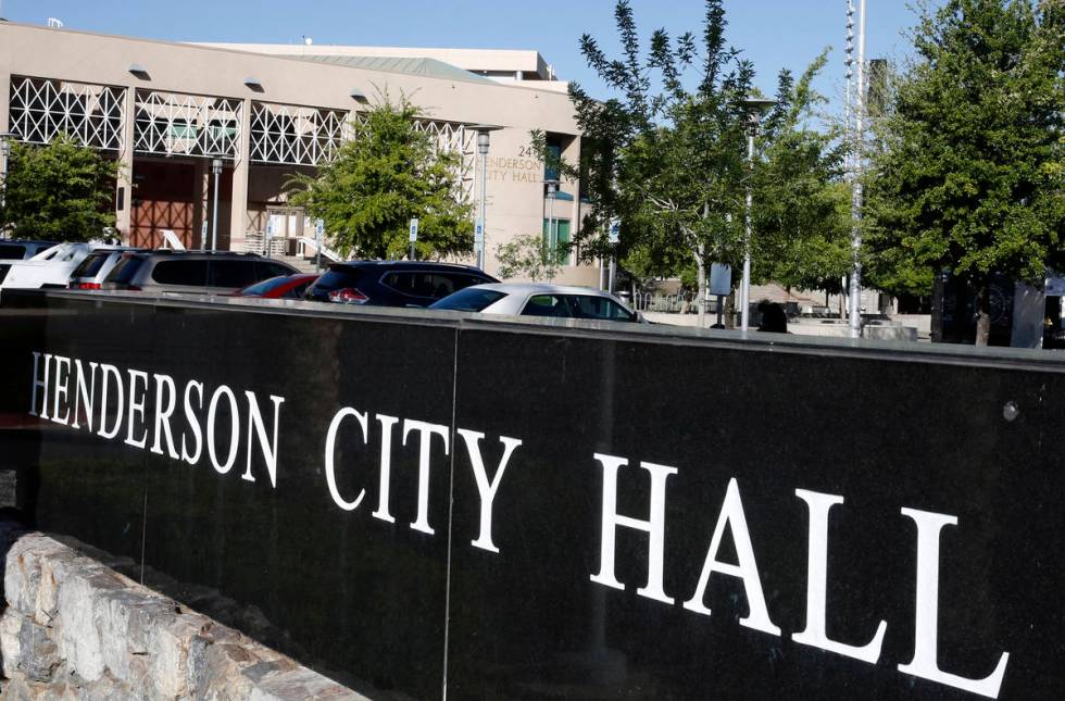 Henderson City Hall. (Bizuayehu Tesfaye/Las Vegas Review-Journal) @bizutesfaye