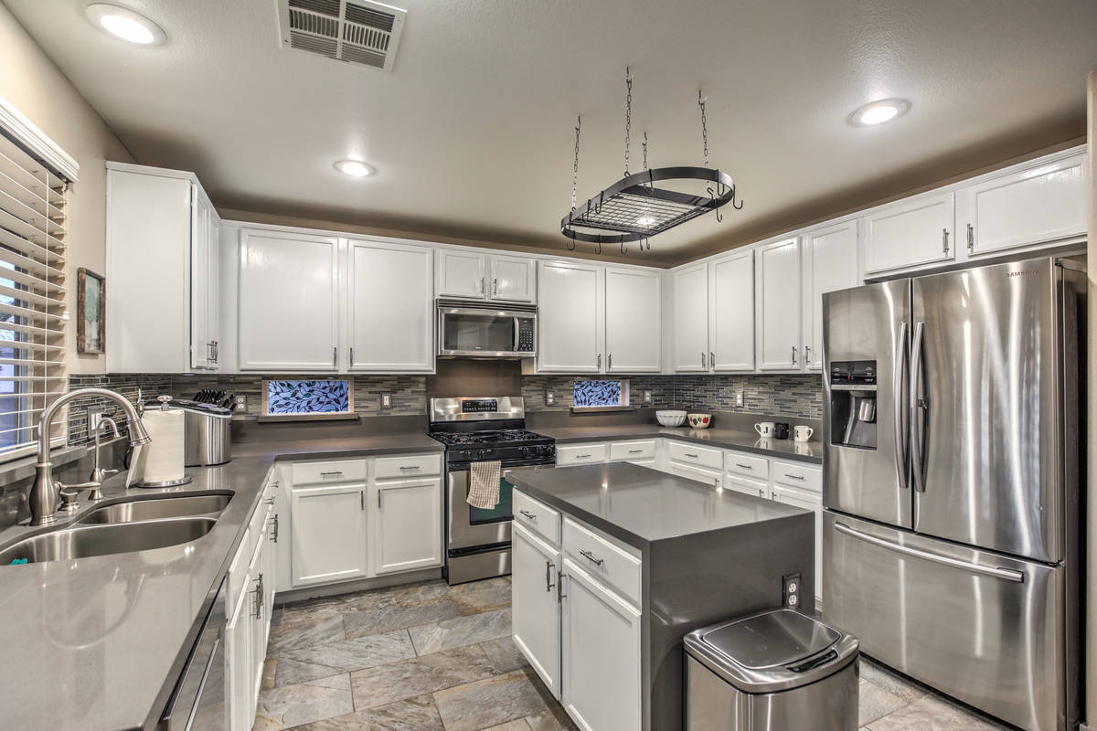 The kitchen of 1250 Tranquil Rain Ave. in Henderson. (Neon Sun Photography)