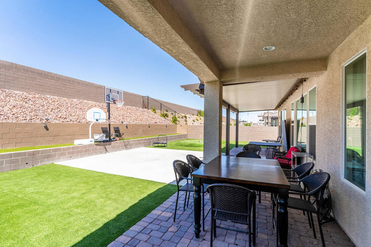 The backyard patio at 4601 Amazing View St. (SpotLight Home Tours)