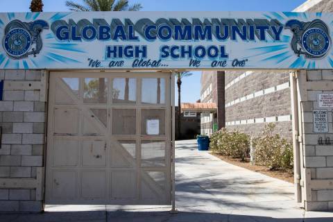 Global Community High School shown, on Tuesday, May, 18, 2021, in Las Vegas. (Bizuayehu Tesfaye ...