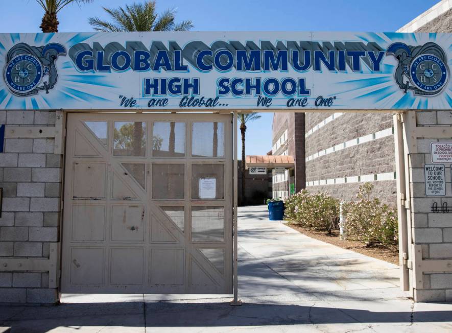Global Community High School shown, on Tuesday, May, 18, 2021, in Las Vegas. (Bizuayehu Tesfaye ...