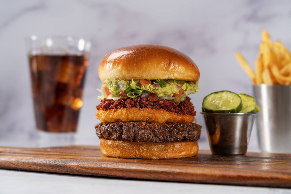 Cheddar Popper Burger at the Brass Fork. (Anthony Mair)