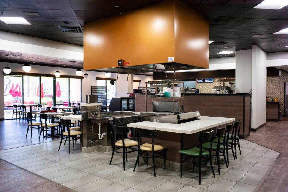 A chef's table area is seen at Served Global Cuisine in Henderson on Thursday, May 20, 2021. (C ...