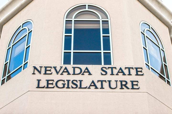 The Nevada State Legislature Building at the state Capitol complex on Sunday, Jan. 17, 2021, in ...