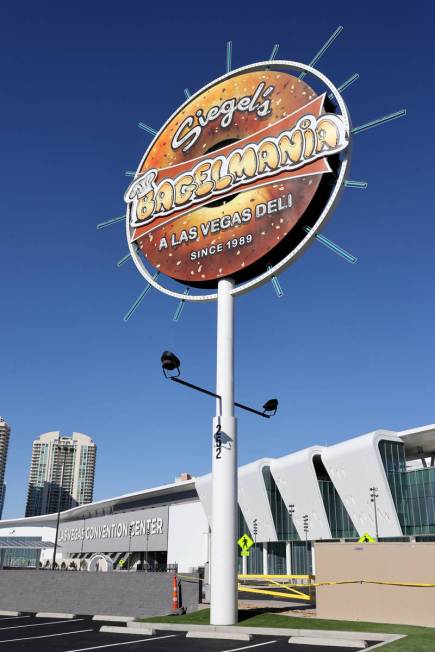 Siegel's Bagelmania on Convention Center Drive in Las Vegas Monday, May 24, 2021. The deli and ...