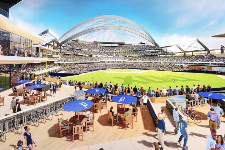 Renderings of a proposed major league baseball stadium in Portland, Oregon. Source: Portland Di ...